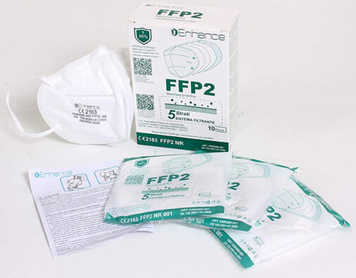 MASCHERINA – MASK FFP2 ENHANCE DPI – CONFEZIONE SINGOLA – Iva Ridotta Art. 124 DL 34/20 - immagine 2